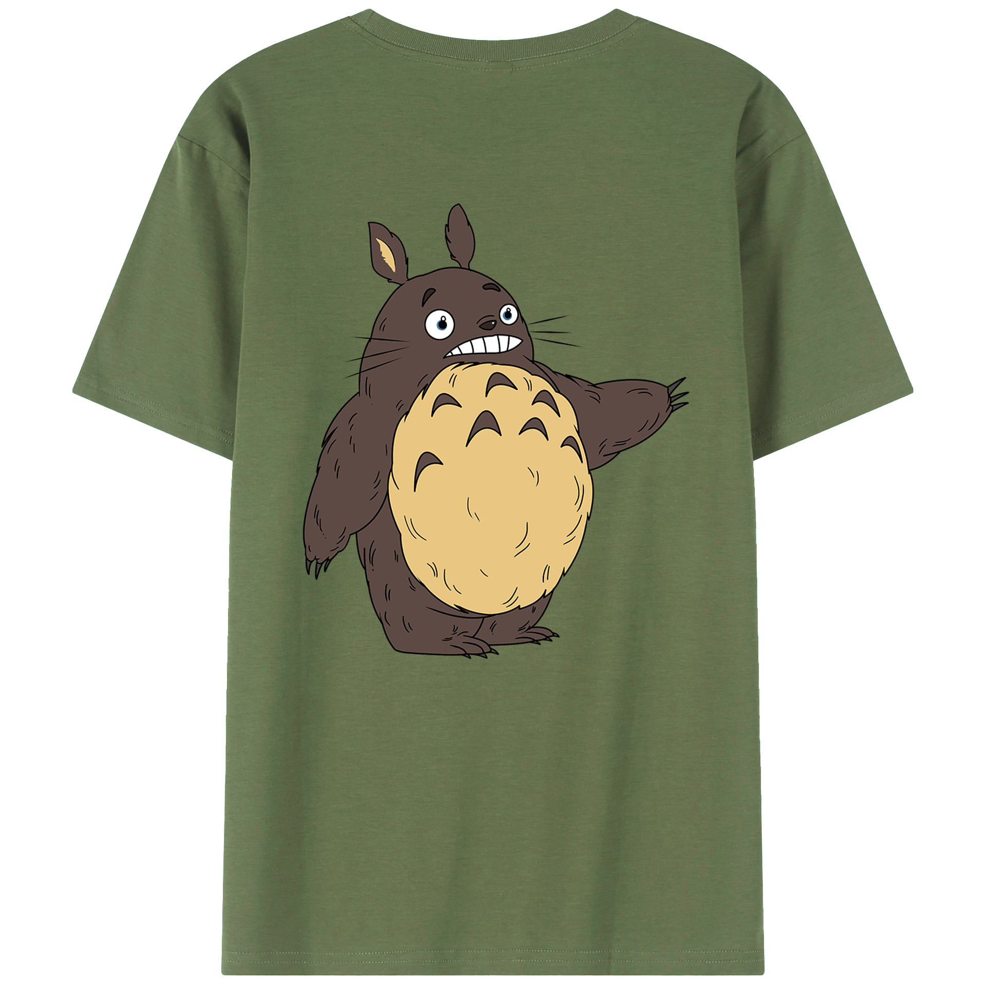 （画像用） となりのトトロ 草壁メイ 草壁サツキ My Neighbor Totoro Satsuki Kusakabe Mei Kusakabe 綿100％ メンズ半袖Tシャツ（バックプリント） 通気性